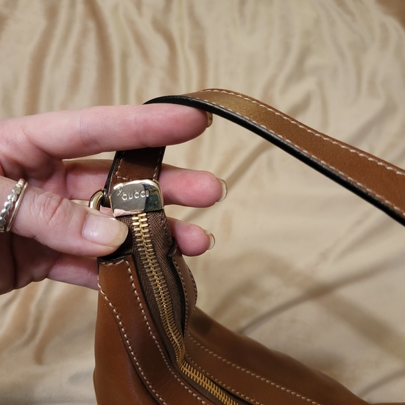 Gucci Authentic Tan Leather Hobo Bag Medium - Picture 5 of 10